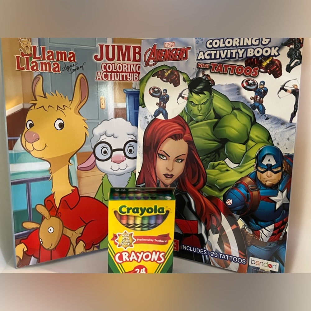 NEW- Coloring Book + 24 Crayolas Crayons - Picture 2 of 15